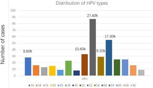 Рис. 2. Распределение типов вируса папилломы человека (ВПЧ).
